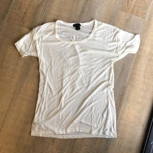 J crew cream 90% tencel/10% cashmere T-shirt
